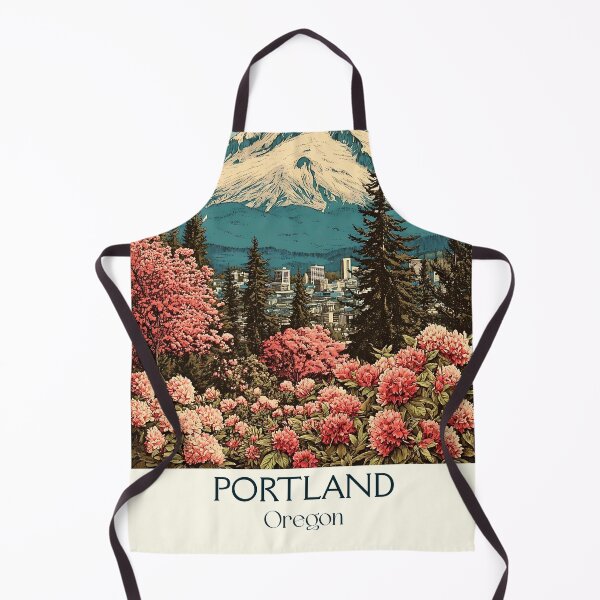 Item preview, Portland Oregon Vintage Poster | City of Roses & Mt Hood designed and sold by TuncGK.