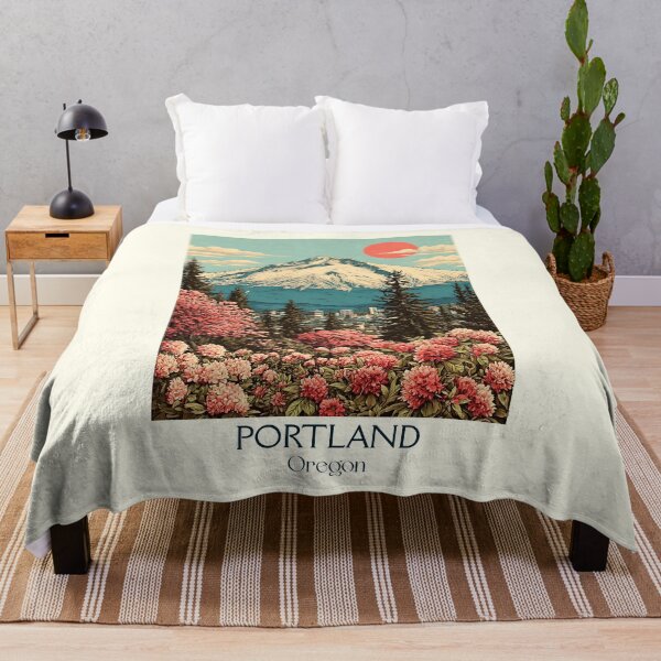 Item preview, Portland Oregon Vintage Poster | City of Roses & Mt Hood designed and sold by TuncGK.