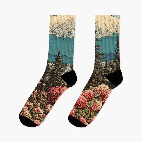 Item preview, Portland Oregon Vintage Poster | City of Roses & Mt Hood designed and sold by TuncGK.