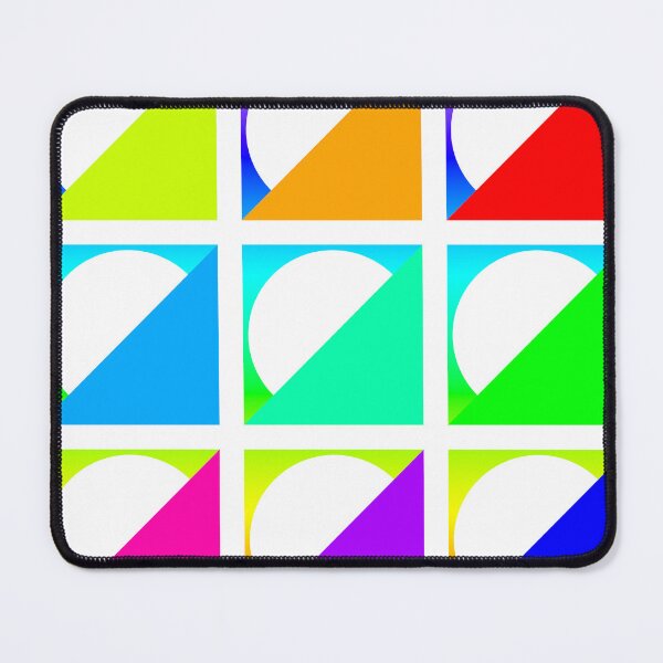 Item preview, Retro Modern Design 17-7: Nine Right Triangles in Rainbow Colors with White Circles designed and sold by SBVillard.