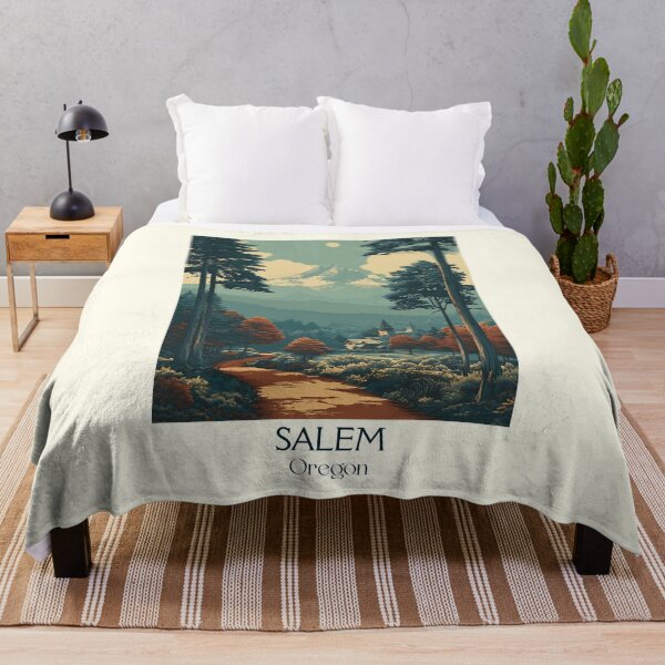 Item preview, Salem Oregon Vintage Travel Poster | State Capital Art designed and sold by TuncGK.