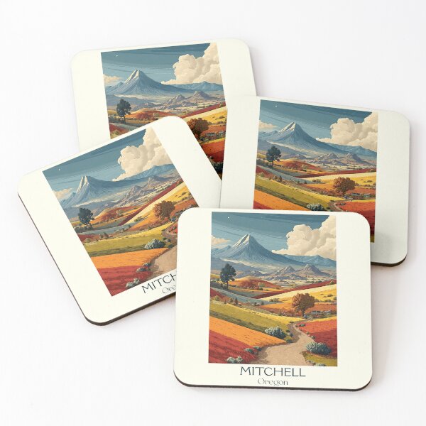 Item preview, Mitchell Oregon Vintage Poster | Painted Hills Art designed and sold by TuncGK.