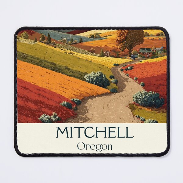 Item preview, Mitchell Oregon Vintage Poster | Painted Hills Art designed and sold by TuncGK.