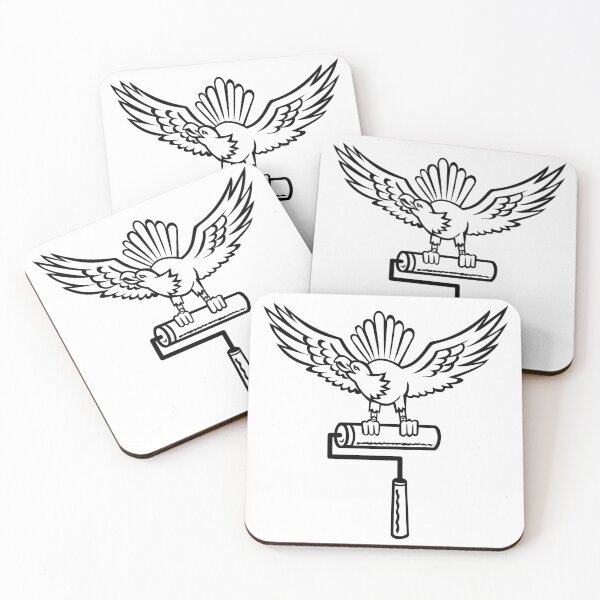 Item preview, American Eagle or Bald Eagle Perching on Paint Roller Front Retro designed and sold by retrovectors.