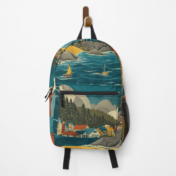 Item preview, Seaside Oregon Retro Poster | North Oregon Coast Art designed and sold by TuncGK.