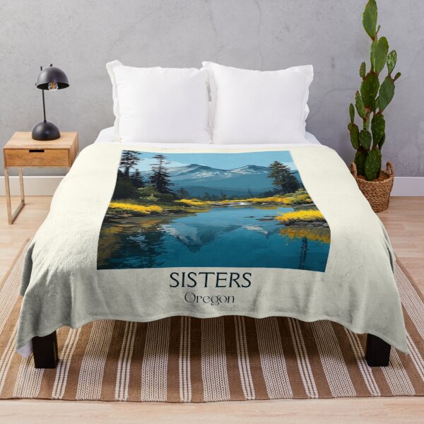 Item preview, Sisters Oregon Vintage Poster | Three Sisters Mountains designed and sold by TuncGK.