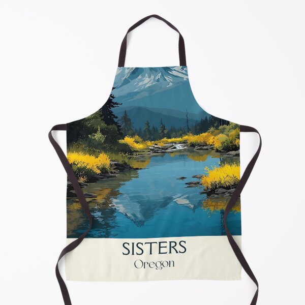 Item preview, Sisters Oregon Vintage Poster | Three Sisters Mountains designed and sold by TuncGK.