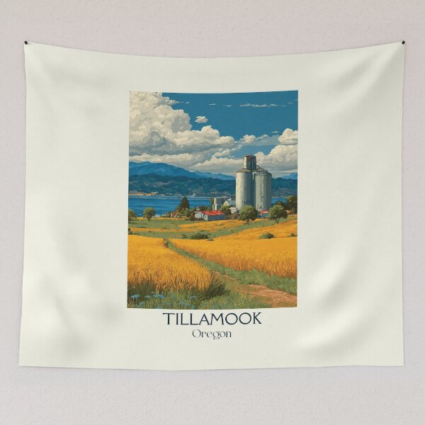 Item preview, Tillamook Oregon Vintage Poster | Oregon Coast Farmland designed and sold by TuncGK.