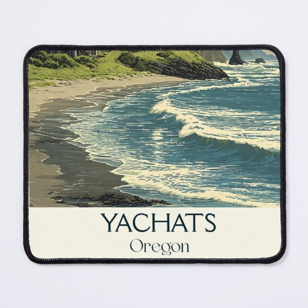 Item preview, Yachats Oregon Retro Poster | Gem of the Oregon Coast designed and sold by TuncGK.