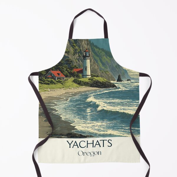 Item preview, Yachats Oregon Retro Poster | Gem of the Oregon Coast designed and sold by TuncGK.