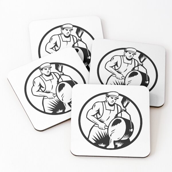 Item preview, Vintage Foundry Worker Foundryman Pouring Metal Retro Woodcut designed and sold by retrovectors.
