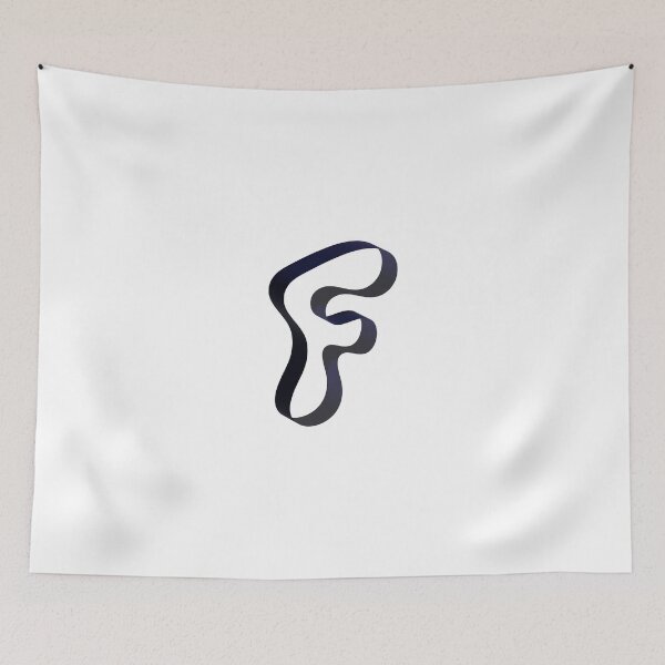 Item preview, Futuristic Ribbon Letter F – Futuristic Ribbon Alphabet designed and sold by uncoXab.