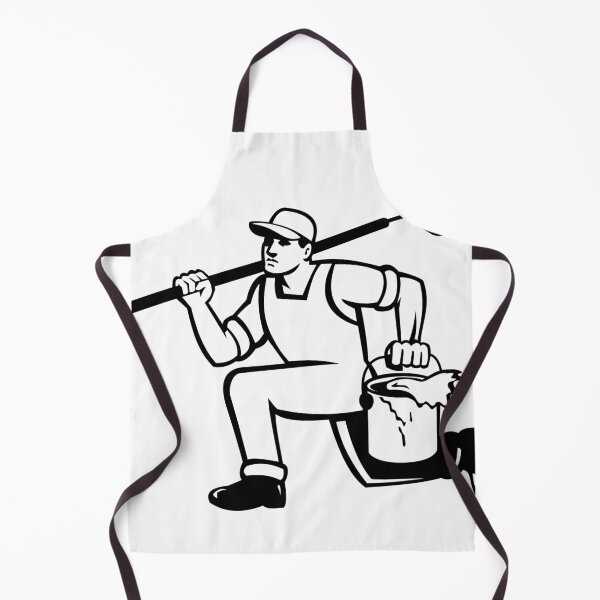 Item preview, House Painter Carrying Paint Can and Paint Roller Running Side Retro designed and sold by retrovectors.
