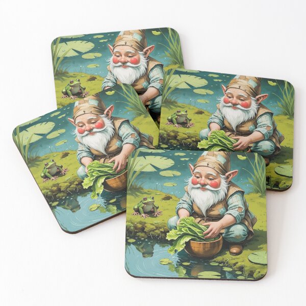 Item preview, Frog Pond Lettuce Gnome – Gentle Cottagecore Harvest designed and sold by Deezyned.
