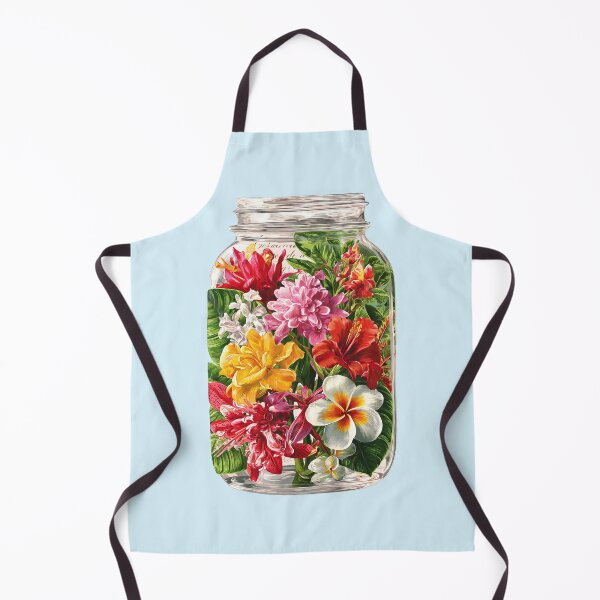 Item preview, Mason jar with summer Island flowers designed and sold by scicilysimonee.