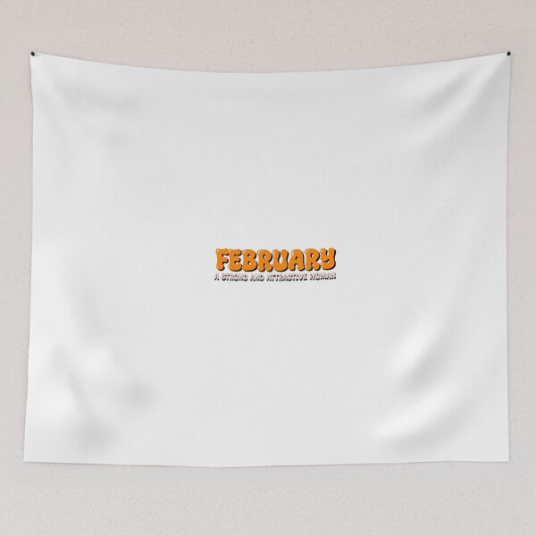 Item preview, February Strong & Attractive Woman – Retro Typography Design designed and sold by Dospart.