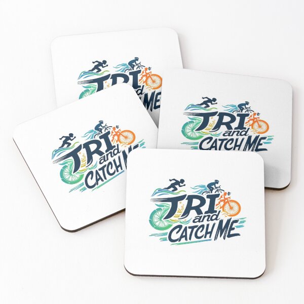 Item preview, TRI and Catch Me – Fun Triathlon Motivation Design designed and sold by Triathlongram.