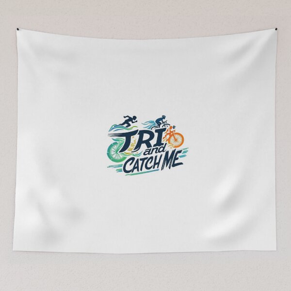 Item preview, TRI and Catch Me – Fun Triathlon Motivation Design designed and sold by Triathlongram.