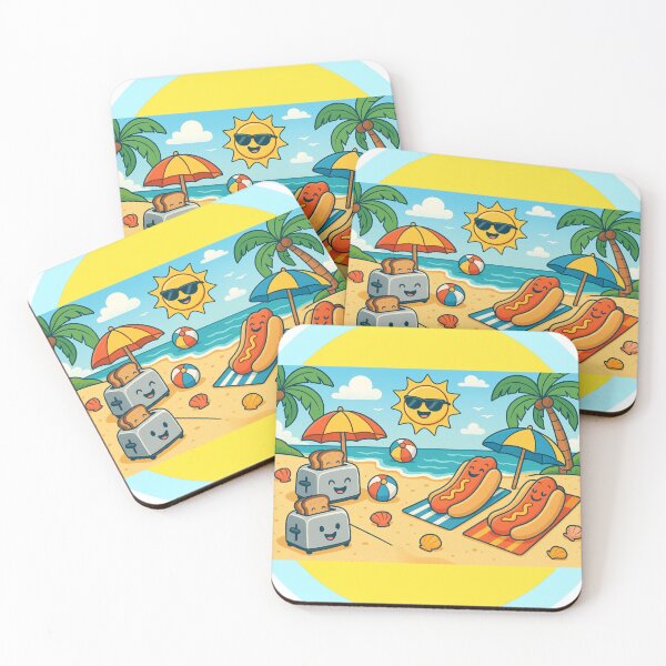 Item preview, Hot Dogs and Toasters on the Beach designed and sold by Now-IS-Later.
