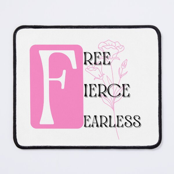 Item preview, Free Fierce Fearless – Bold Feminist Quote Typography Design designed and sold by Meenova Art.