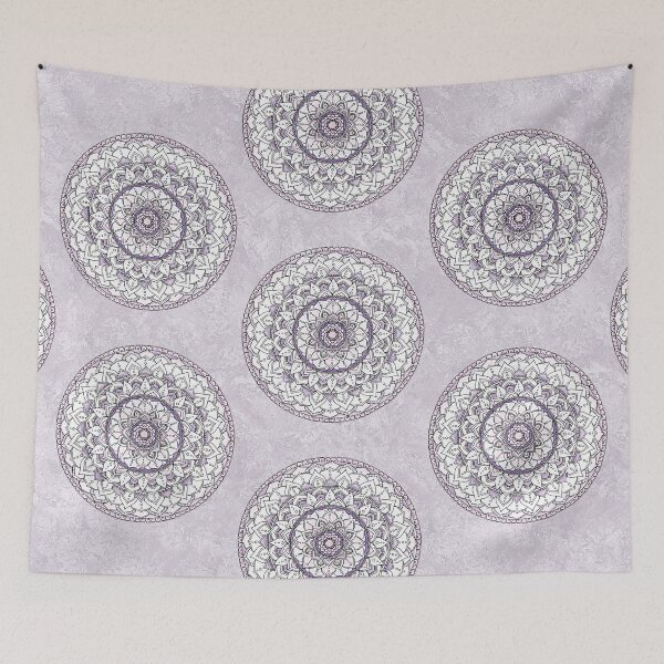Item preview, Sahasrara Crown Chakra Violet Purple Pink Metallic Mandala Art designed and sold by mandalasouldesigns.