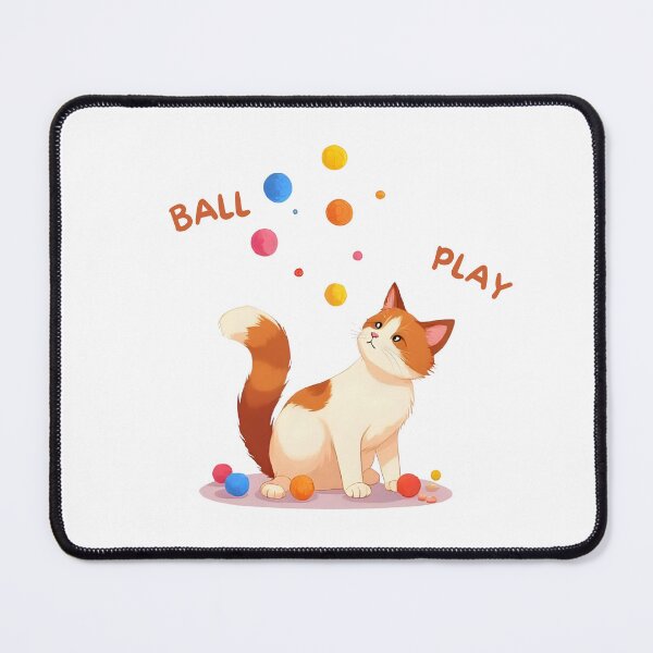 Item preview, Playful Cat with Colorful Balls designed and sold by Clawvera.
