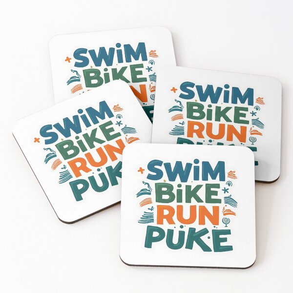Item preview, SWIM, BIKE, RUN, PUKE – Funny Triathlon Sufferfest Design designed and sold by Triathlongram.