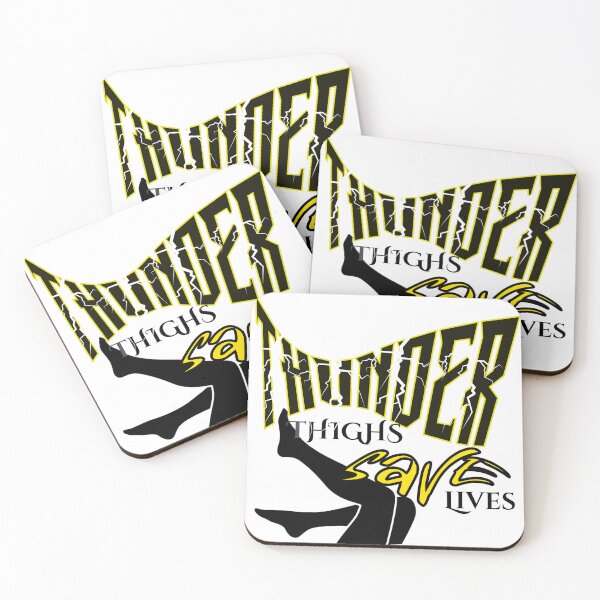 Item preview, Thunder Thighs Save Lives Design Sticker, Pin, Magnet, Art, etc. designed and sold by eggface.sandwich.