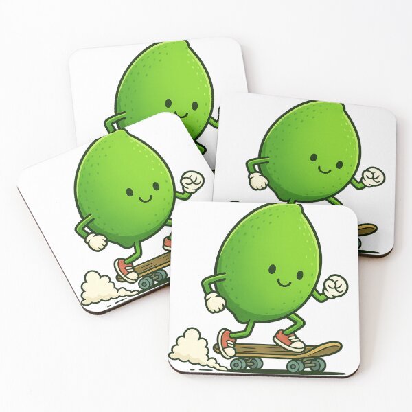 Item preview, Cool Lime on a Skateboard – Fun Cartoon Character designed and sold by haitrieuic96.
