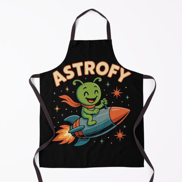 Item preview, Astrofy – Cute Green Alien Riding Rocket in Space designed and sold by graphicnew.