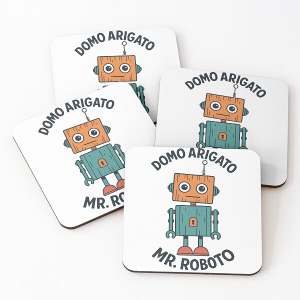 Item preview, Fun and colorful retro robot design with a playful expression and keyhole on the chest “Domo Arigato Mr. Roboto” designed and sold by Ai-Cases-Store.