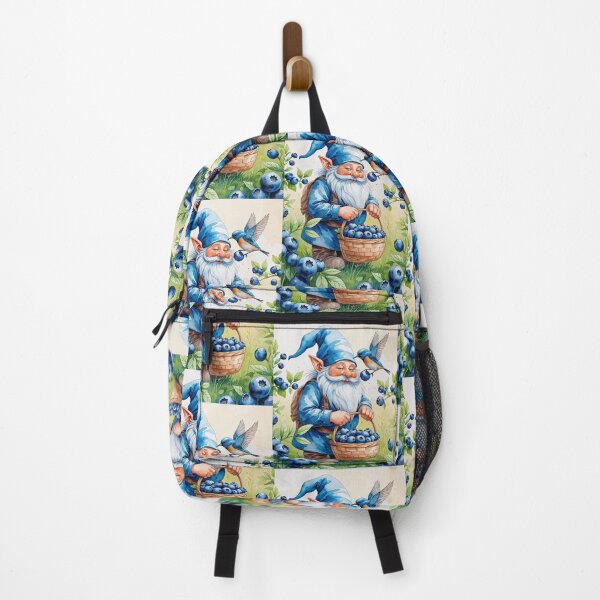 Item preview, Bluebird Berry Gnome – Cottagecore Forest Harvest Art designed and sold by Deezyned.