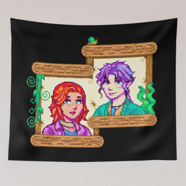 Item preview, Bubbles and Haiko Stardew Portrait designed and sold by BubblingStatic.