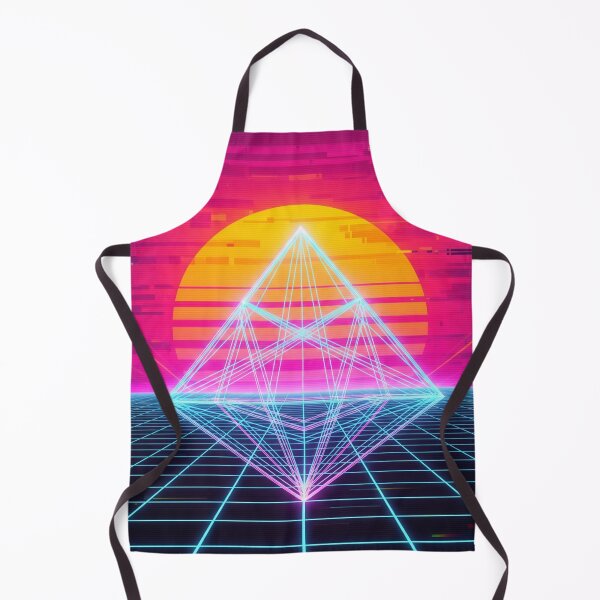 Item preview, Retrowave Grid Digital Sunset designed and sold by Rendered-Wear.