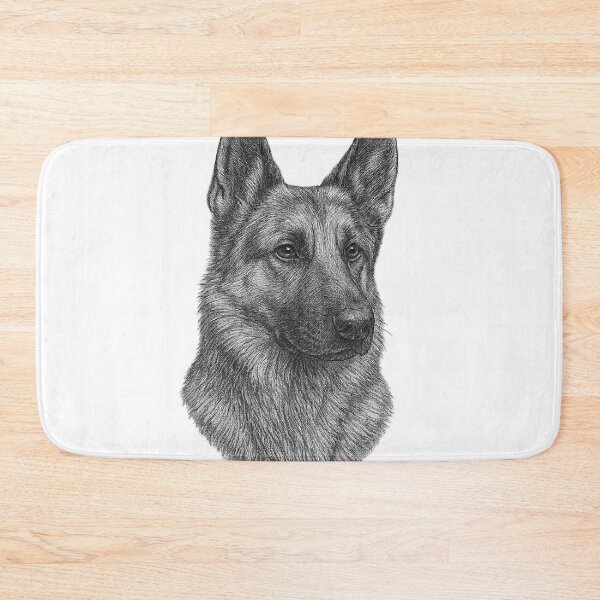 Item preview, Major – Detailed Pencil Sketch of a German Shepherd designed and sold by BarkAndWear.