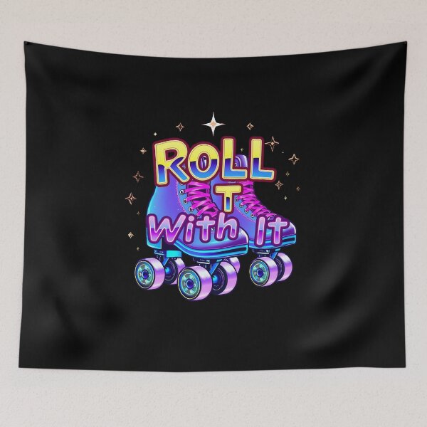 Item preview, Roll With It – Y2K Roller Disco Vibes designed and sold by Zenthosprint.