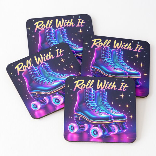 Item preview, Roll With It – Y2K Roller Disco Vibes designed and sold by Zenthosprint.