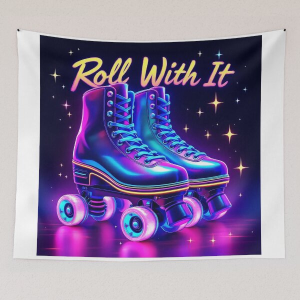 Item preview, Roll With It – Y2K Roller Disco Vibes designed and sold by Zenthosprint.