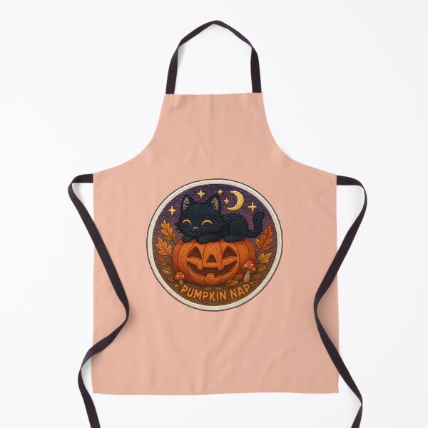 Item preview, Halloween Cat Embroidery – Pumpkin Nap Patch designed and sold by Nuist25.