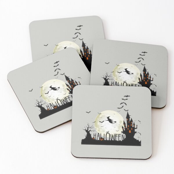 Item preview, Pastel Spooky Night – Witch and Bats in Enchanted Halloween Sky designed and sold by ARTFULDSIGN.