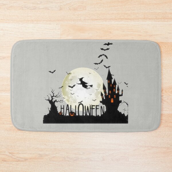 Item preview, Pastel Spooky Night – Witch and Bats in Enchanted Halloween Sky designed and sold by ARTFULDSIGN.