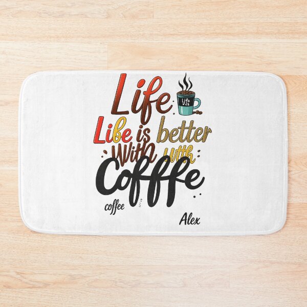 Item preview, Life Is Better With Coffee – Minimalist Typography with Alex Signature designed and sold by AlexLineArt.