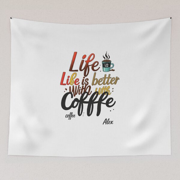 Item preview, Life Is Better With Coffee – Minimalist Typography with Alex Signature designed and sold by AlexLineArt.