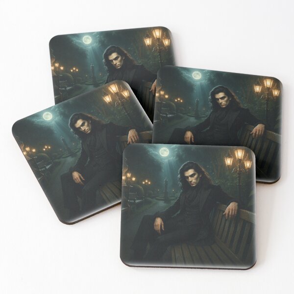 Item preview, "Vampire Aristocrat in the Moonlit Garden – Alluring Gothic Gentleman | Dark Fantasy & Victorian Romance Art" designed and sold by fairmaiden7.