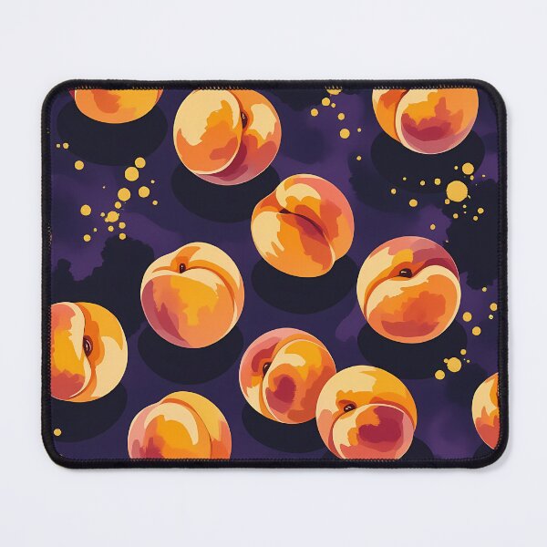Item preview, Seamless Peach Pattern on a Purple gold splattered Background designed and sold by Space Hyenas.
