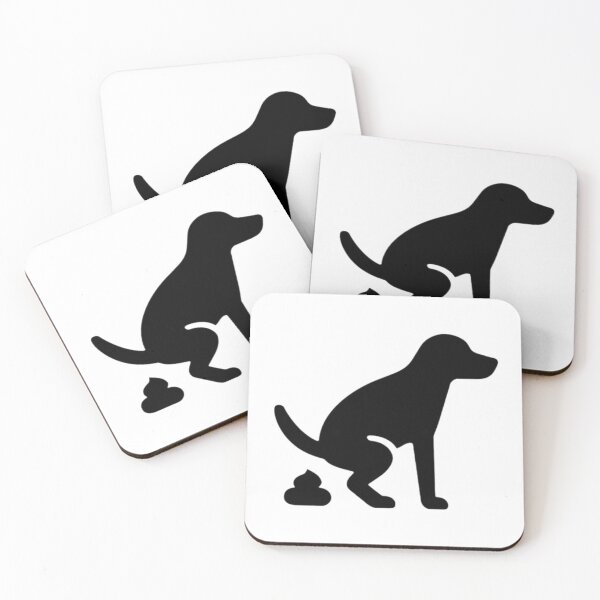 Item preview, Dog pooping  : pictogram  : joke gift designed and sold by Space Hyenas.