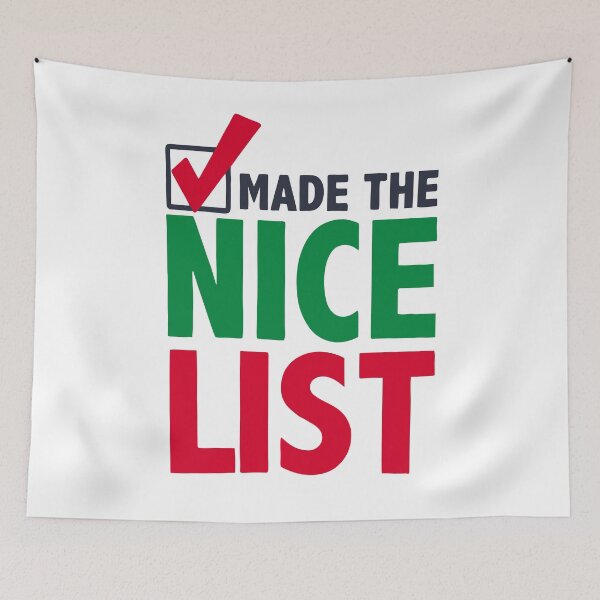 Item preview, Made the Nice List Christmas 2025 – Festive Holiday Santa Approved Text Design designed and sold by artworkathome.