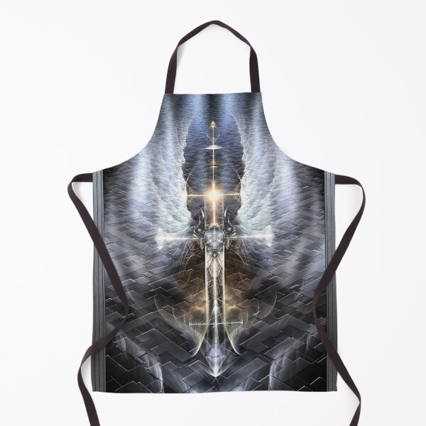 Item preview, Heavenly Angel Wings Cross Jagged Roads Fractal Art Composition designed and sold by Xzendor7 Digital Art Creations.
