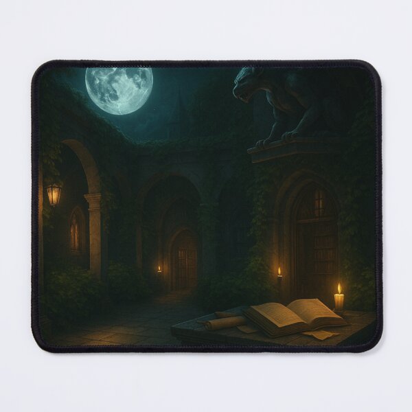 Item preview, Moonlit Courtyard of Ivy & Lantern Light – Gothic Garden, Fantasy Romance, Dark Academia Art designed and sold by fairmaiden7.