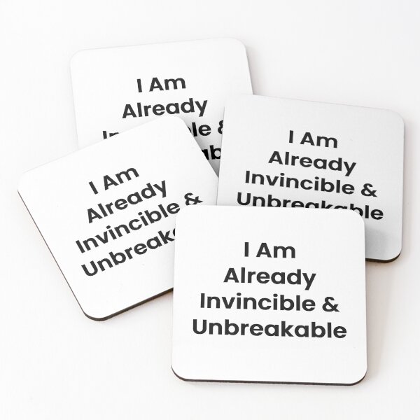 Item preview, I Am Already Invincible & Unbreakable designed and sold by The Winning Formula™ Prints.
